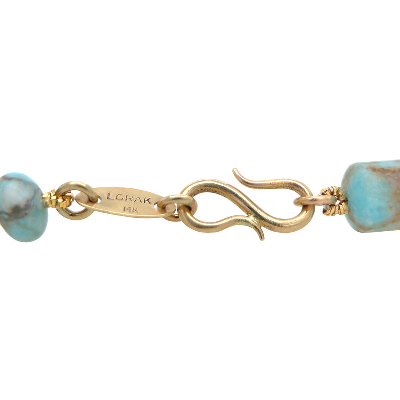 Turquoise Blue Jasper Bead Necklace
