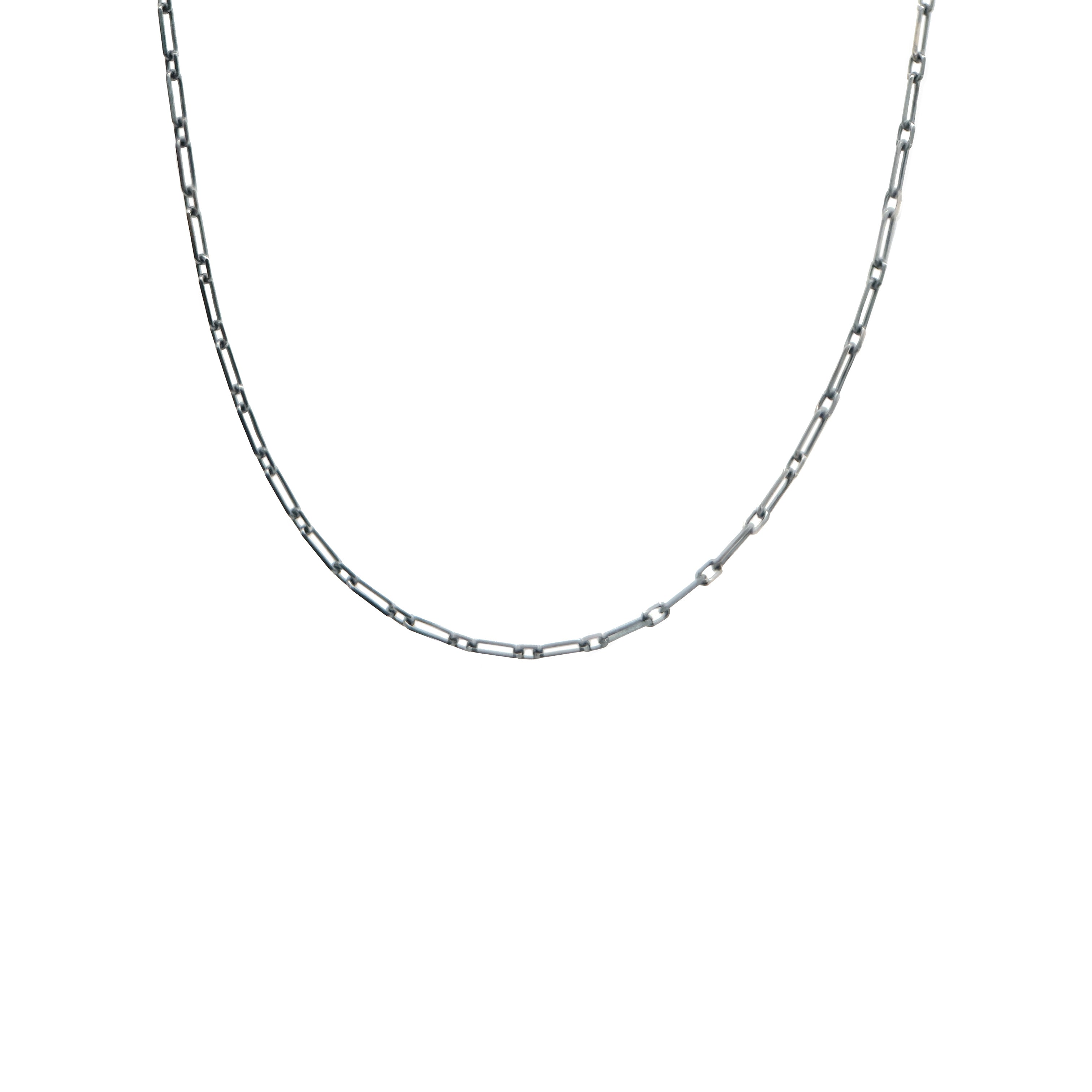Patina Oval Bevel Long & Short Chain 1.2mm 20