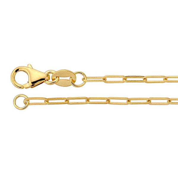 Gold Elongated Oval Cable Chain