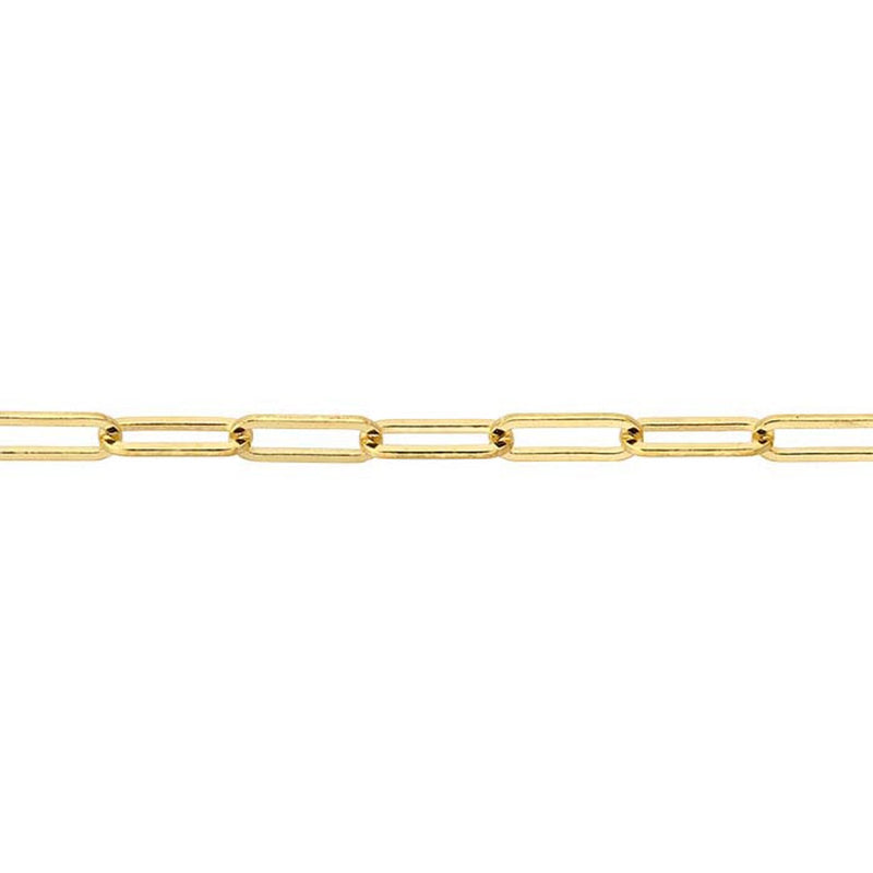 Gold Elongated Oval Cable Chain