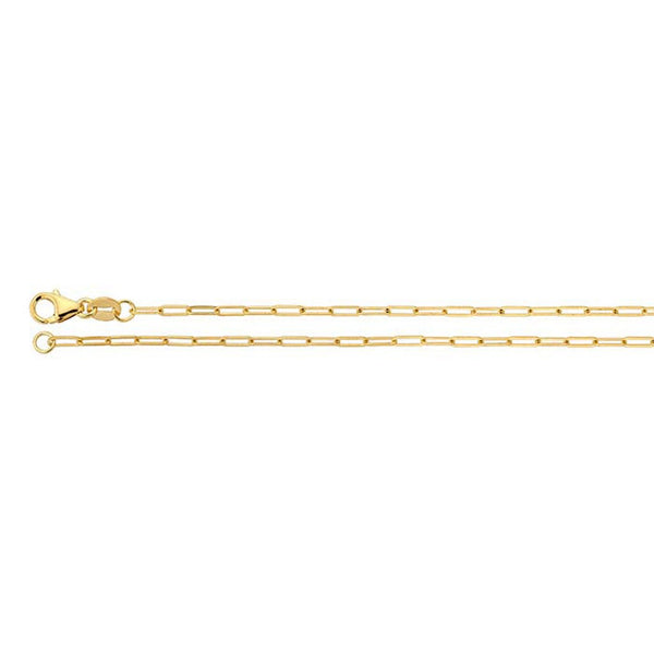 Gold Elongated Oval Cable Chain