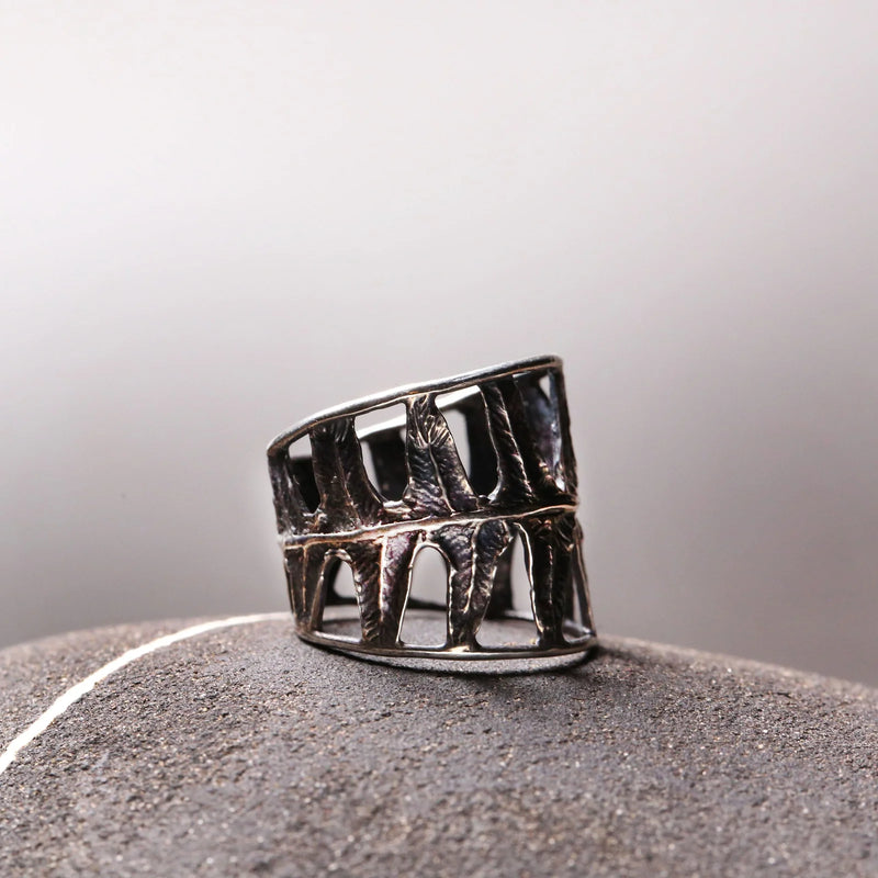 Patina Lopez Fern Wide Ring