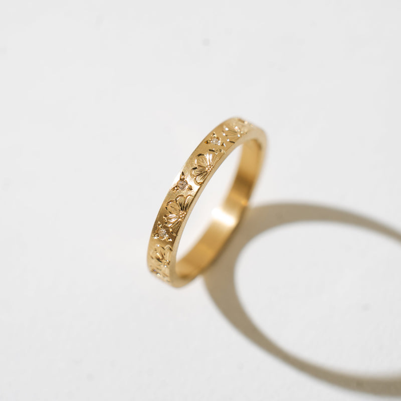 Floral Engraved Band