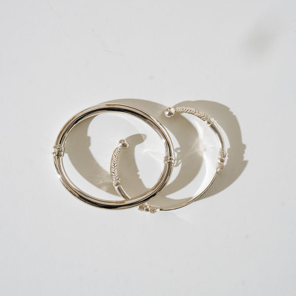 Silver Hinged Bangle