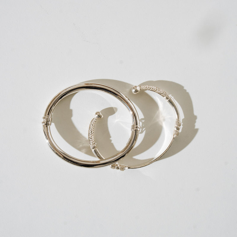 Silver Hinged Bangle