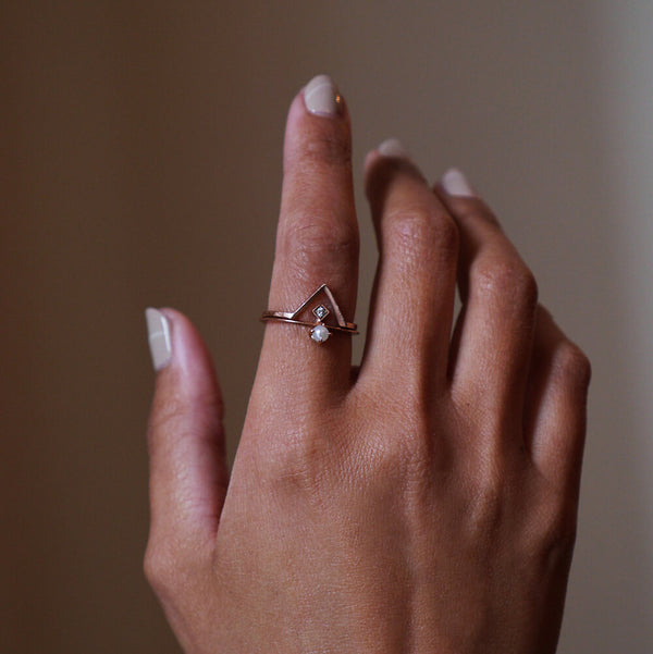 Pearl and Diamond Sage Ring