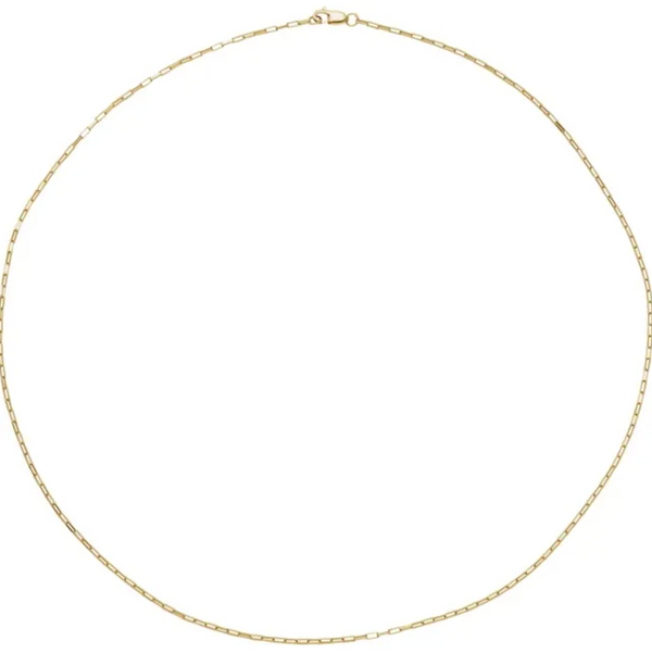 Gold 1.2mm Elongated Box Chain