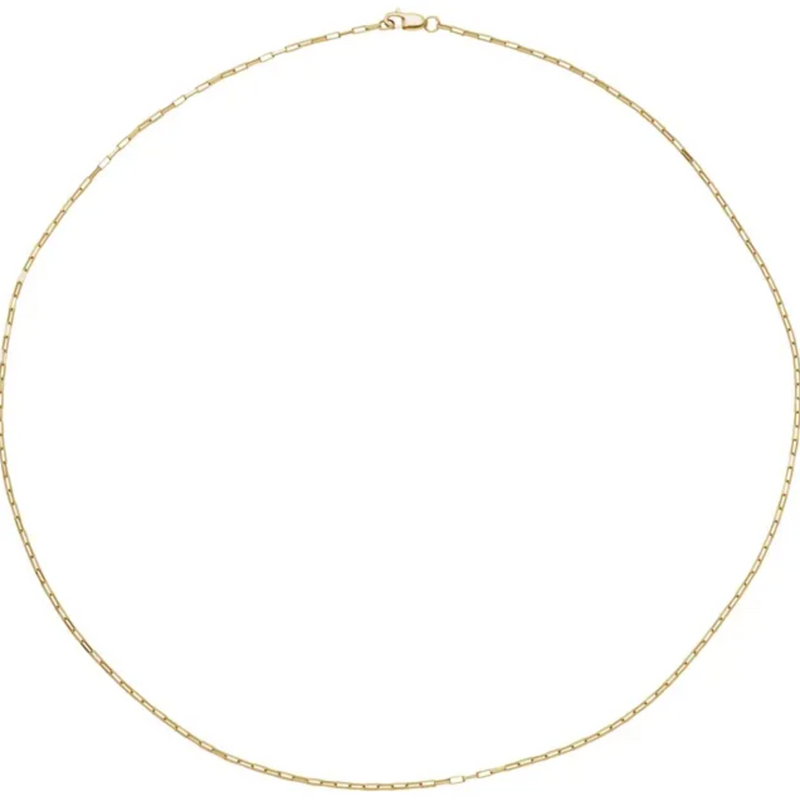 Gold 1.2mm Elongated Box Chain