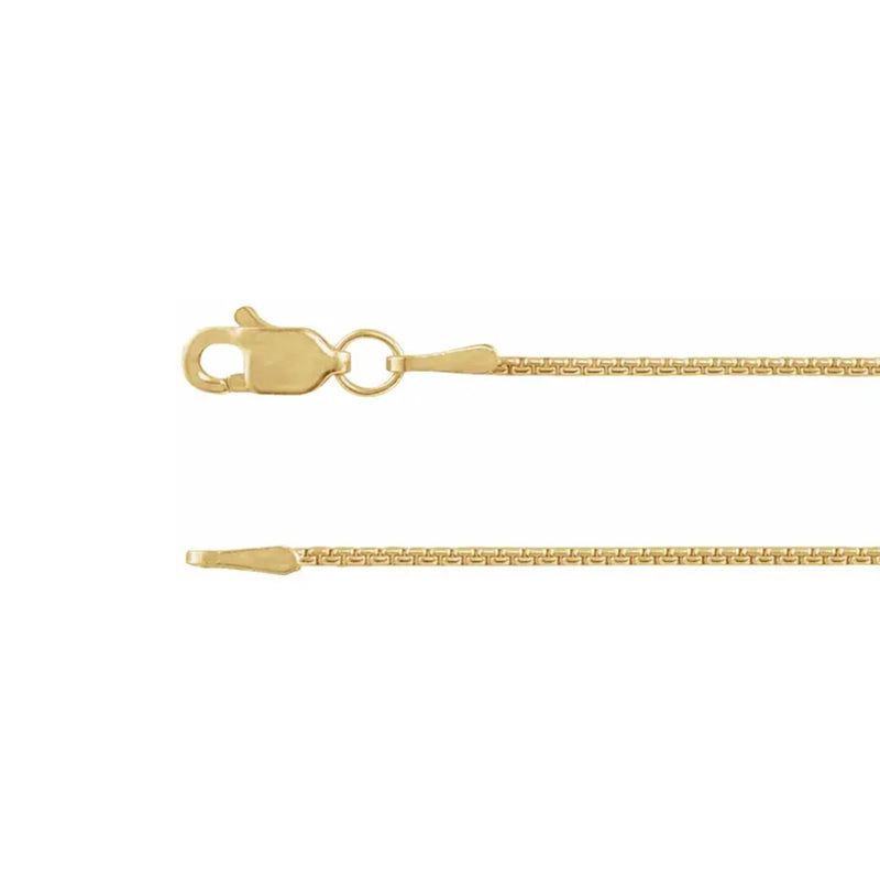 Gold 1mm Rounded Box Chain