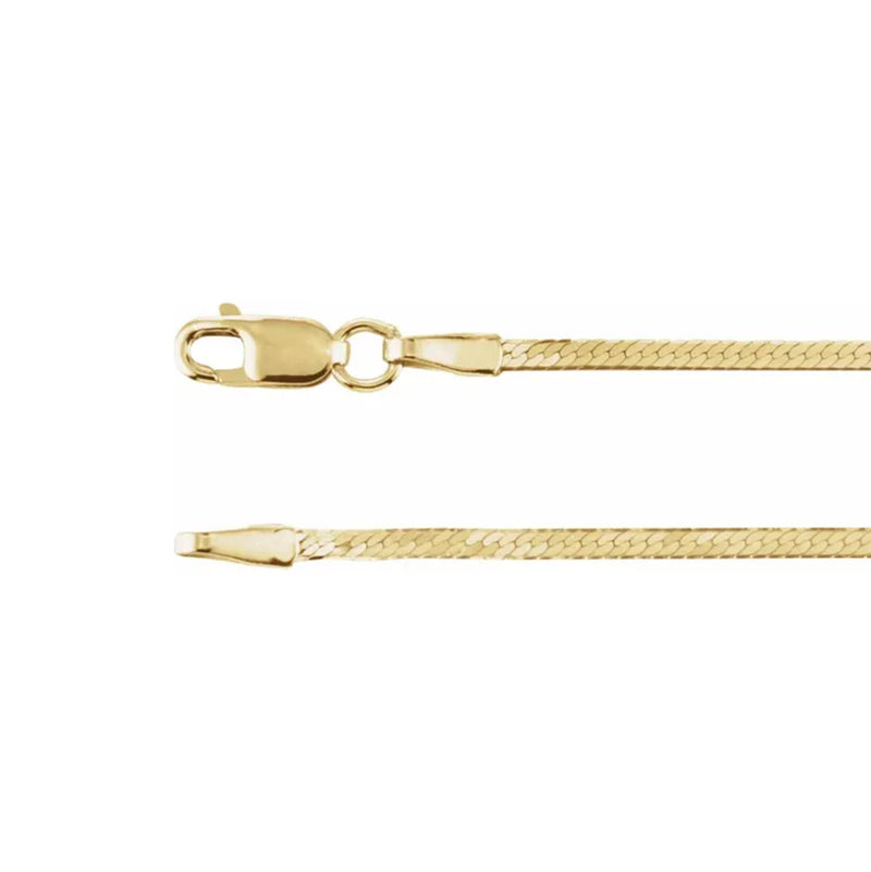 Gold 1.6mm Herringbone Chain