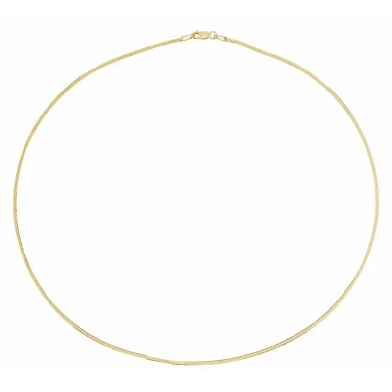 Gold 1.6mm Herringbone Chain