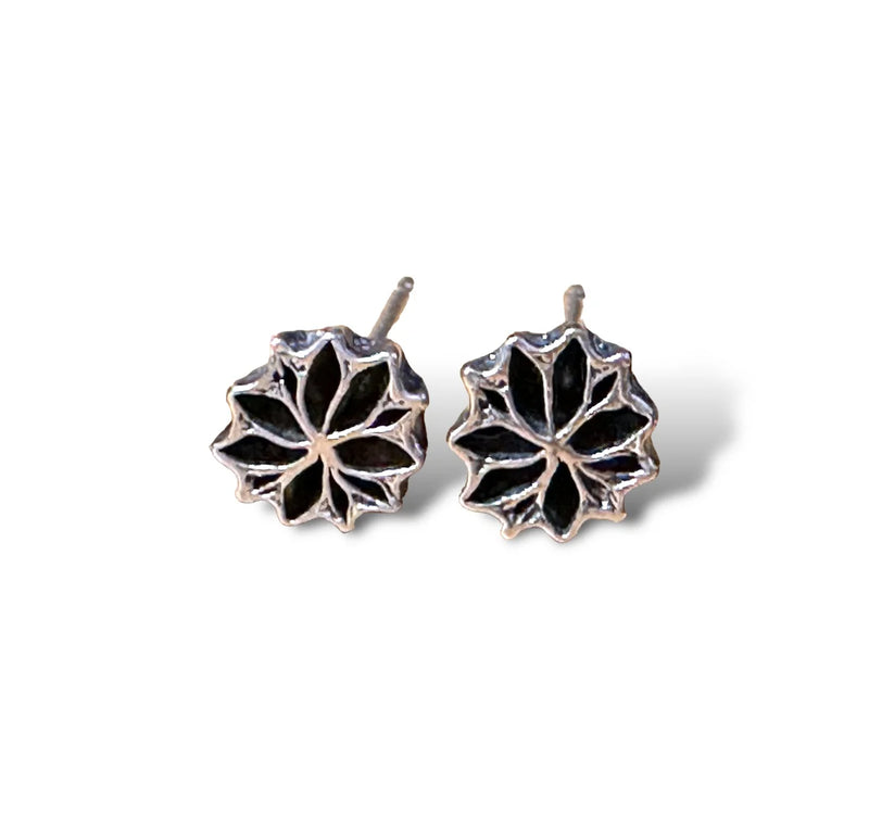 Patina Umbrella Pod Flower Studs