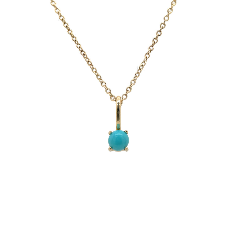 December Turquoise Prong Charm