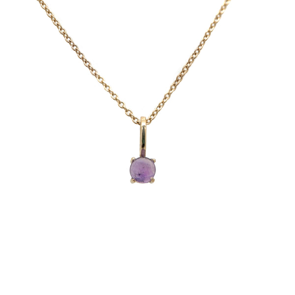 February Amethyst Prong Charm