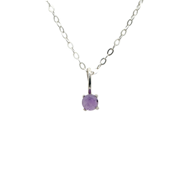 February Amethyst Prong Charm