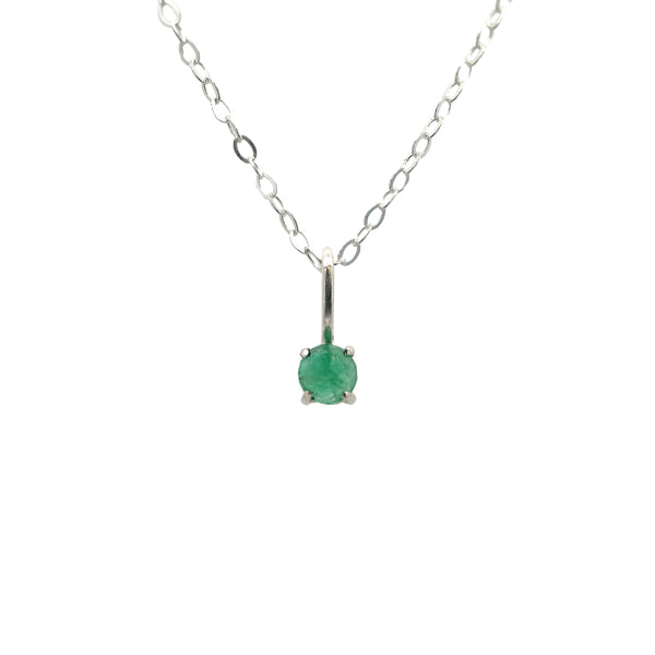 May Emerald Prong Charm