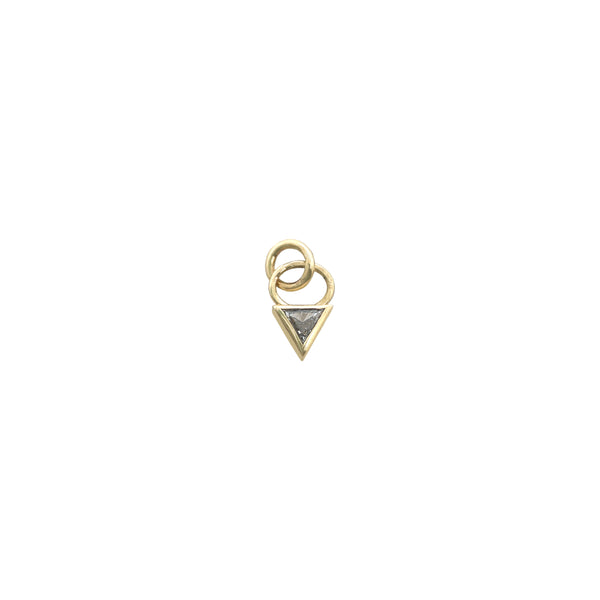 Diamond Triangle Gold Charm