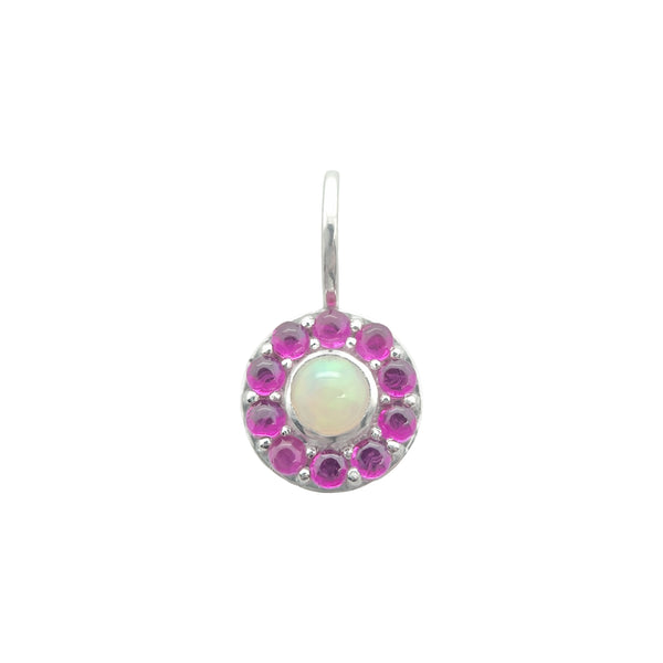 Gem Halo Silver Charms