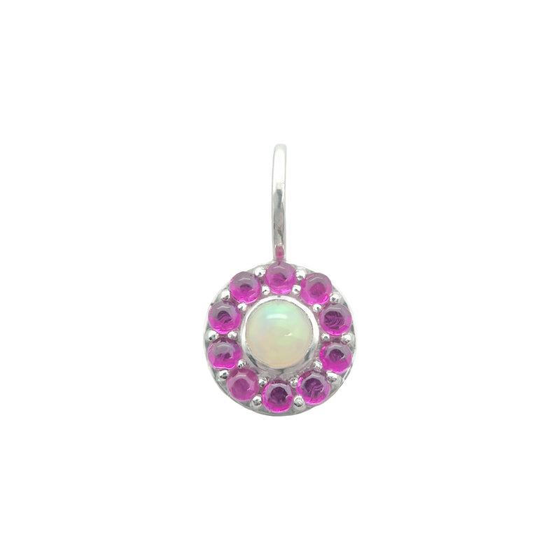 Gem Halo Silver Charms