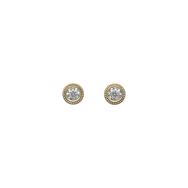 1/4ct Natural Diamond Gold Studs