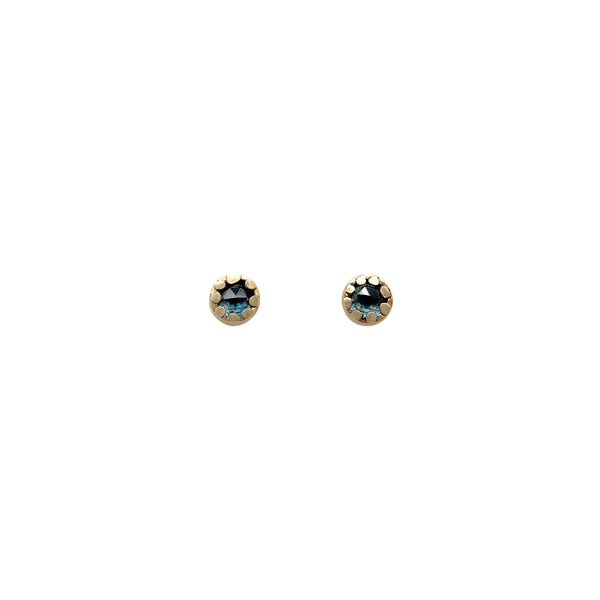 4mm Gold Pebble Cup Studs