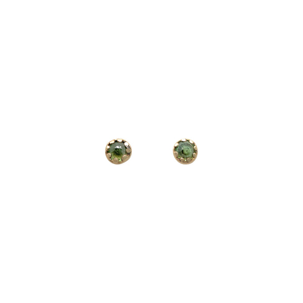 4mm Gold Pebble Cup Studs