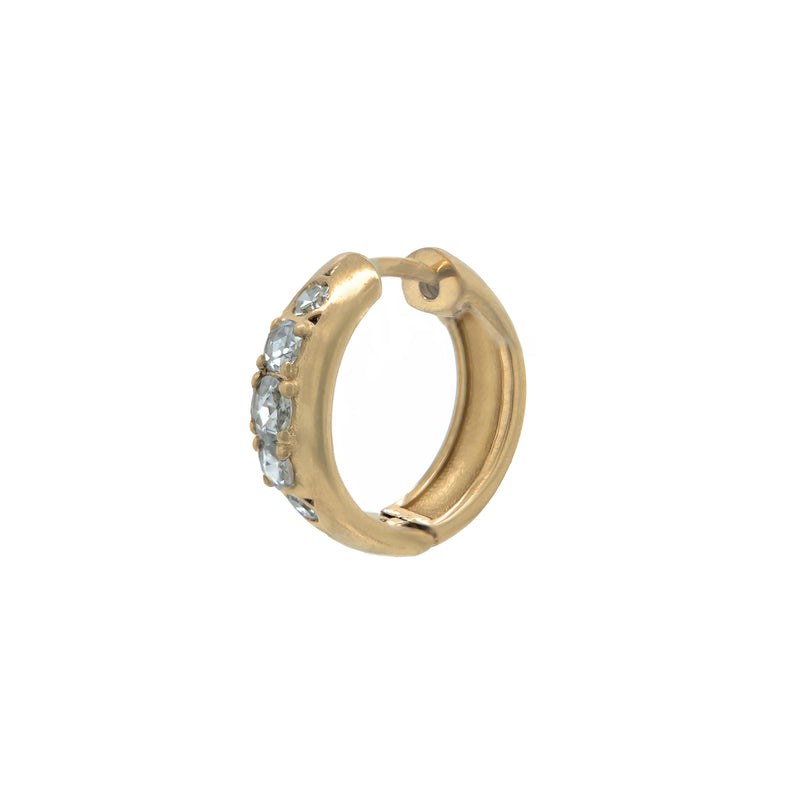 Chunky Rosecut Gold Hoops