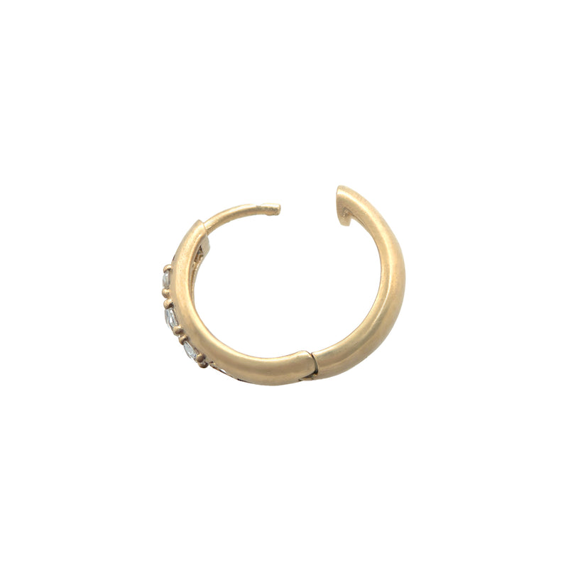 Chunky Rosecut Gold Hoops
