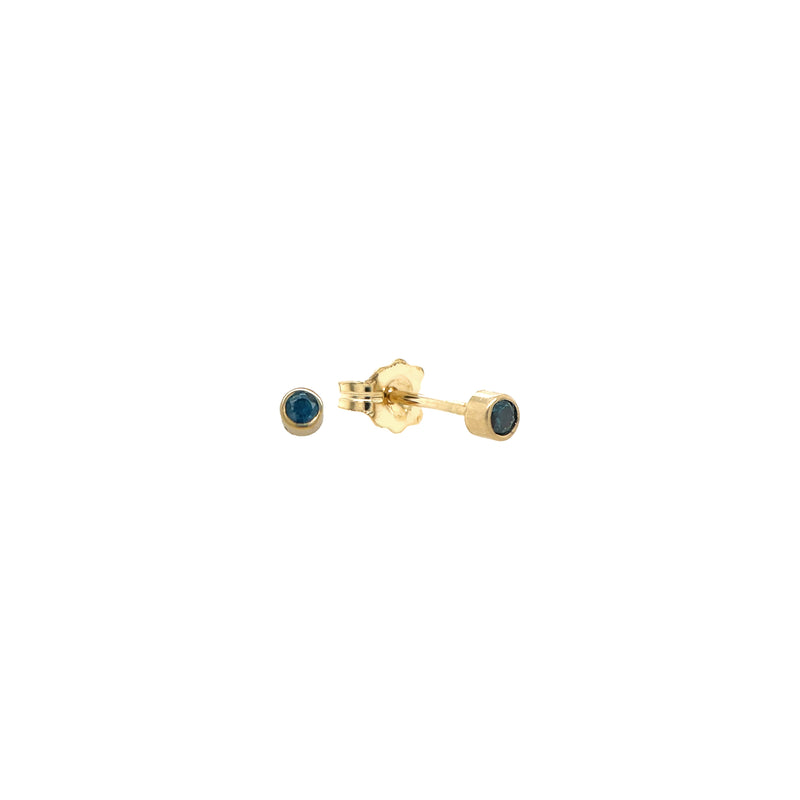 Sapphire Bezel Single Stud