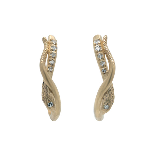 Gold Serpentine Hoops