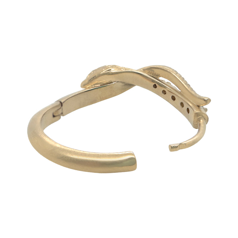 Gold Serpentine Hoops