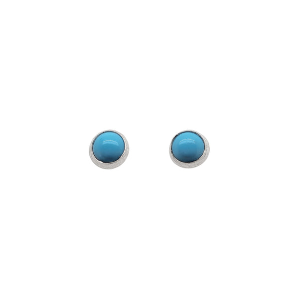 Blue Turquoise Silver Studs