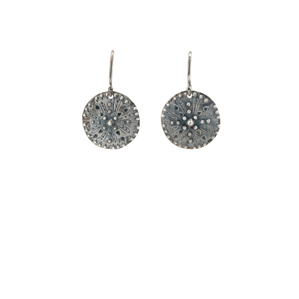 Silver Compass Earrings
