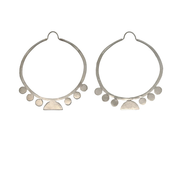 Silver Large Reyes Hoops