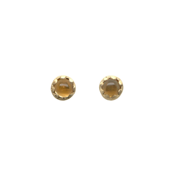 4mm Vermeil Pebble Cup Studs