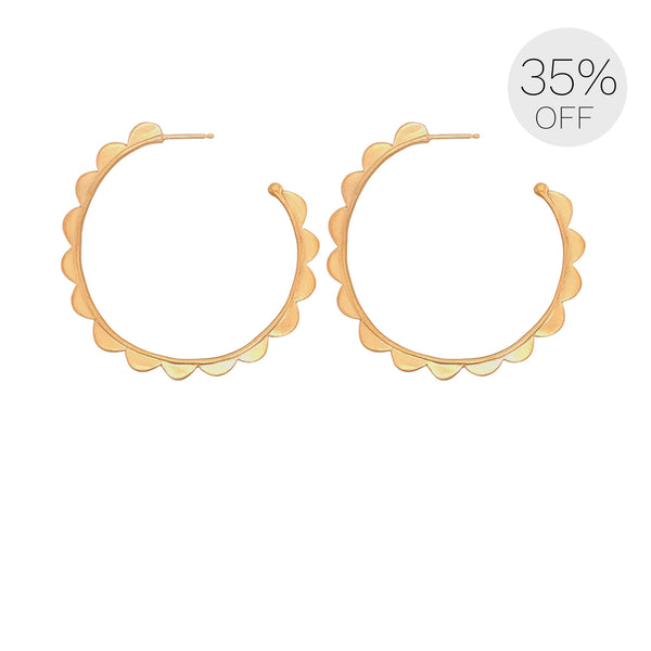 Queen Scallop Hoops