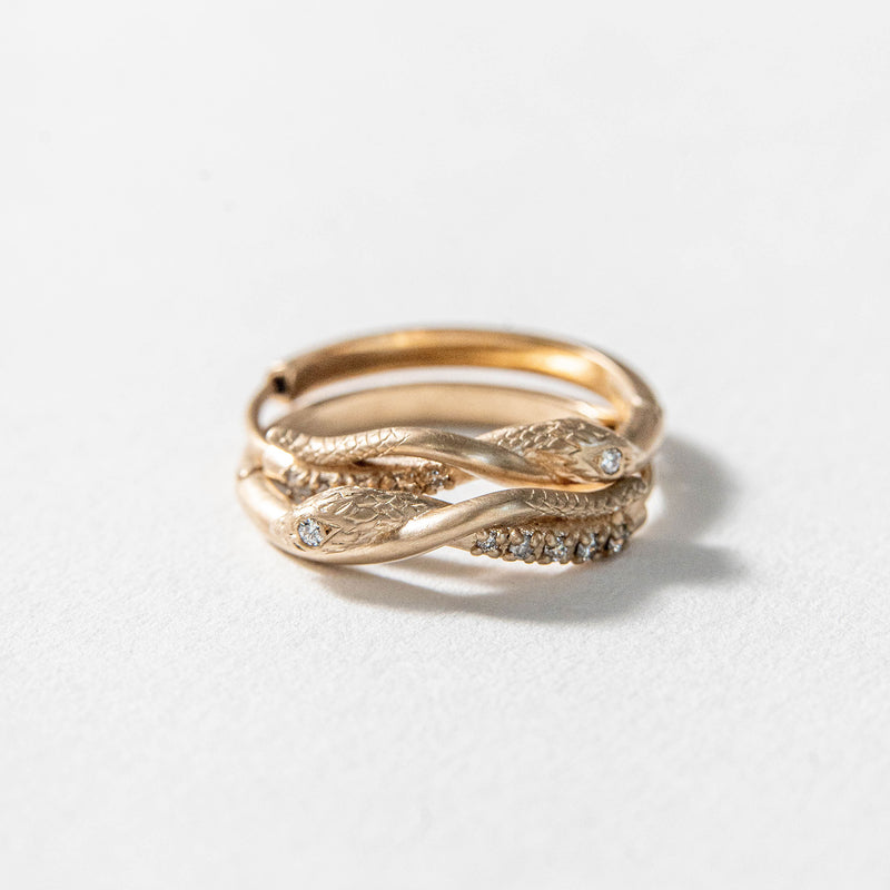 Gold Serpentine Hoops