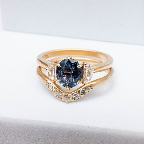 Flanked Bridge Basket - Blue Spinel