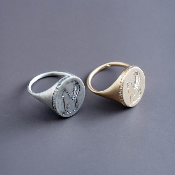 Winged Cat Sigil Ring