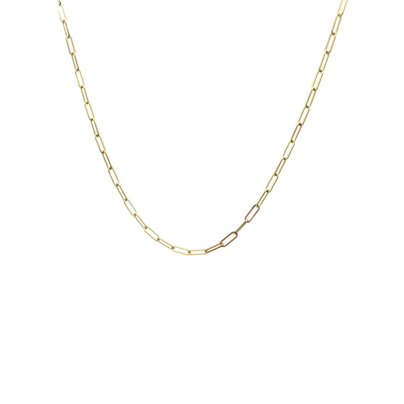 Gold Elongated Oval Cable Chain