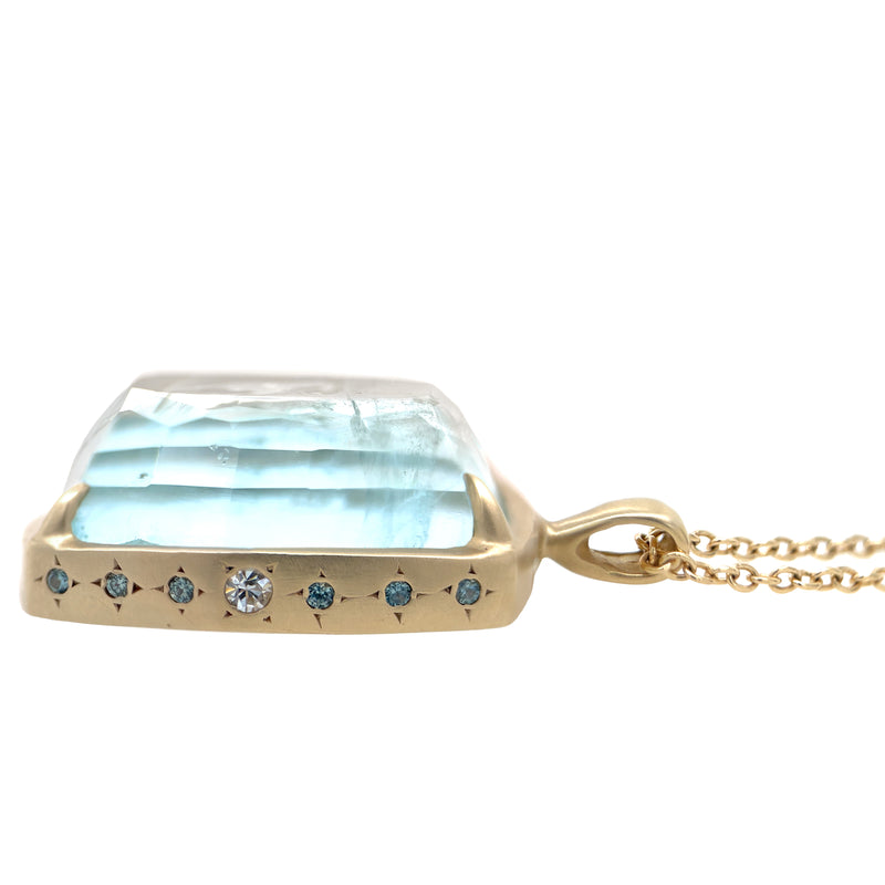 Large Aquamarine Athena Necklace