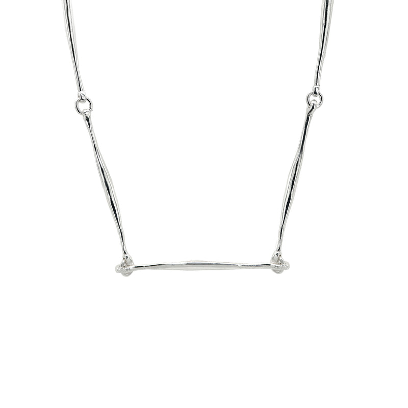 Silver Stick Chain Necklace