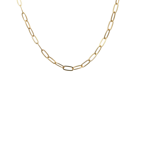 Gold Medium Paperclip Chain