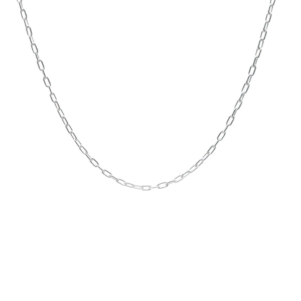 Silver Thin Oval Cable Chain
