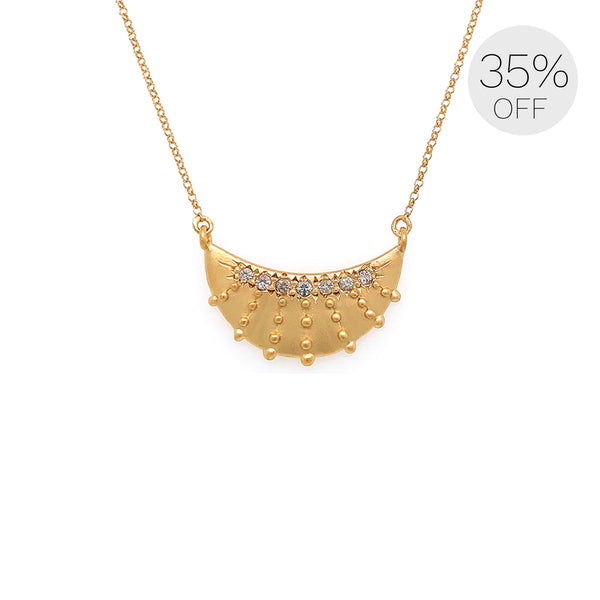 Crescent Shield Necklace