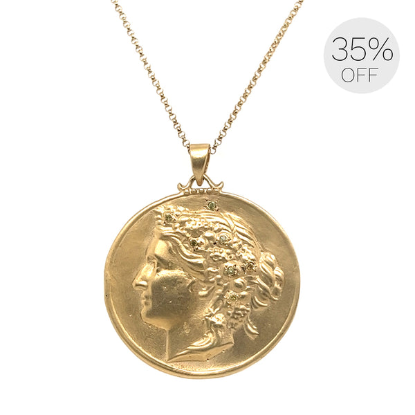 Large Flower Portrait Necklace