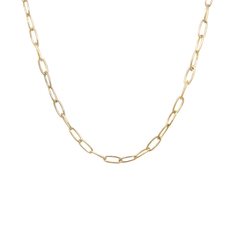 Oval Paperclip Chain Necklace