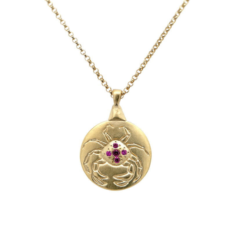 Cancer July Zodiac Necklace