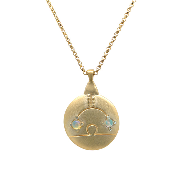 Libra October Zodiac Necklace