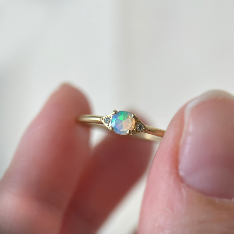 Opal Aster Stacking Ring